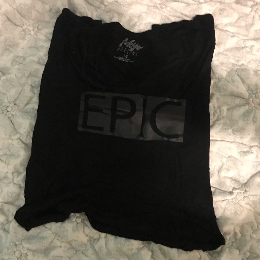 Black t (kind of cropped)